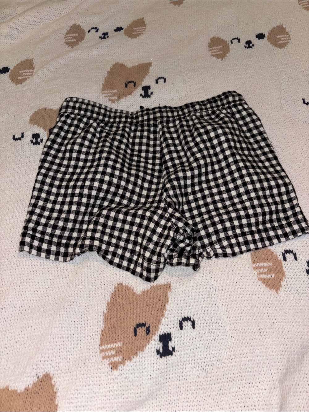 Old Navy Black and White Gingham Girls' Shorts - Picture 2 of 2